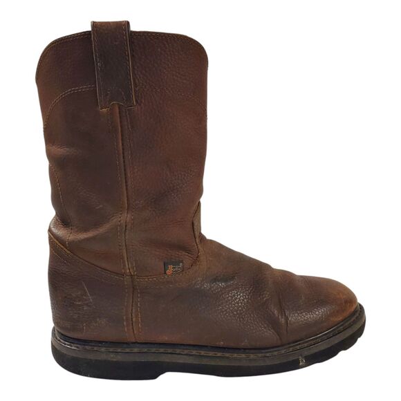 JUSTIN Boots SCREWDRIVER Mens Size 10.5 Brown Leather Mid-Calf Workwear WK4905 main image 9